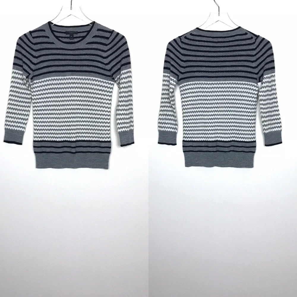 J. Crew Tippi Mixed Stitch Merino Wool Sweater XS